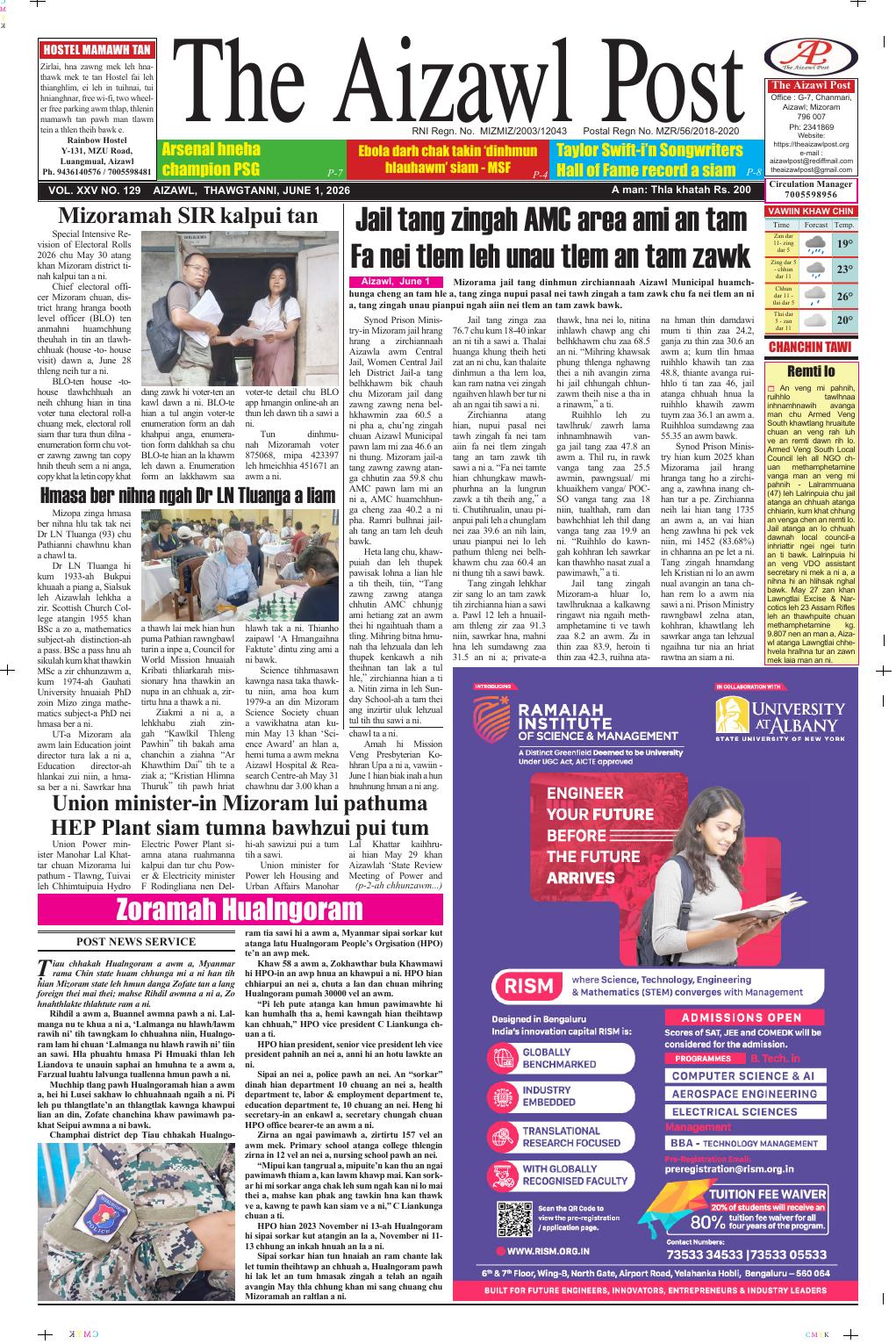 THE AIZAWL POST