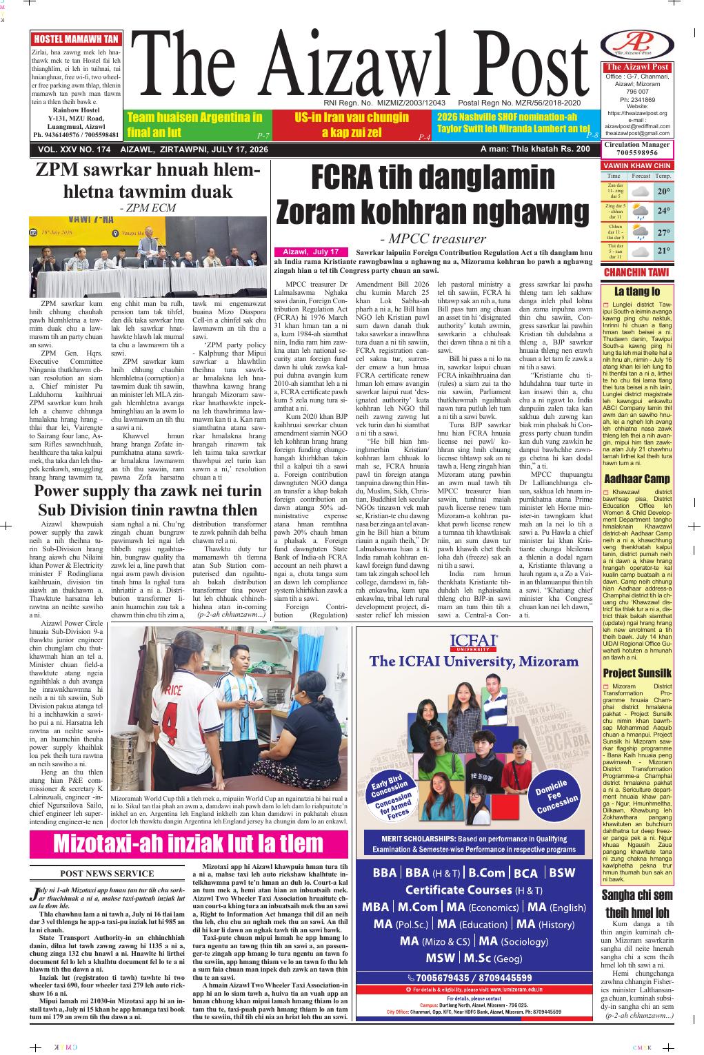 THE AIZAWL POST